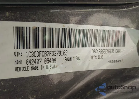 2015 Dodge Dart Limited from USA, damaged, VIN 1C3CDFCB7FD379103